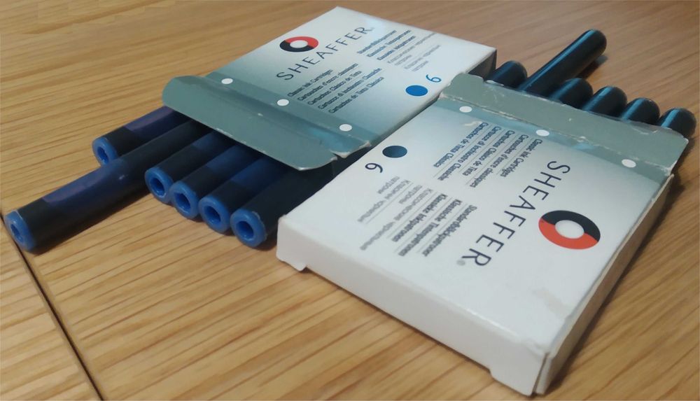 2 Packs de 6 Cartuxos para Canetas Sheafer de Tinta Permanente