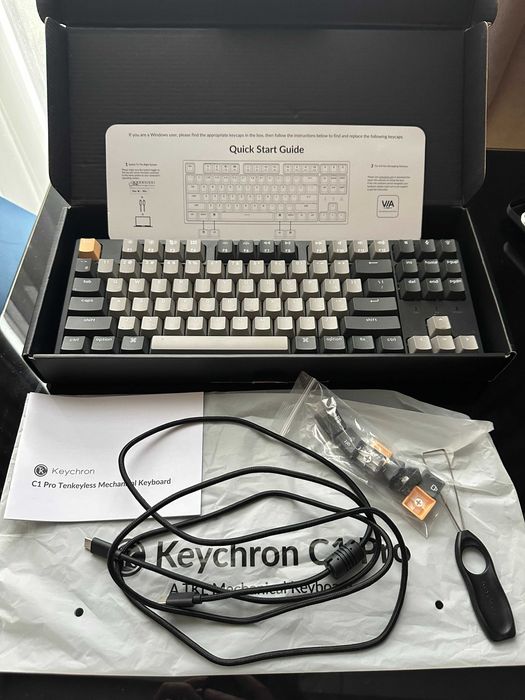 Keychron C1 Pro TKL Mechanical Keyboard, Hot-Swap, повний комплект