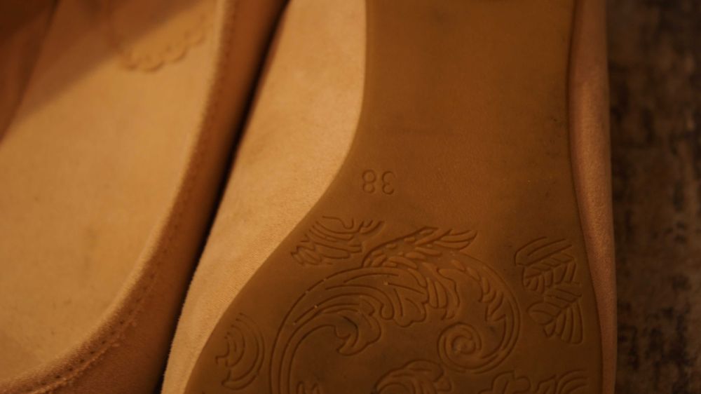 pudrowo różowe baleriny 38