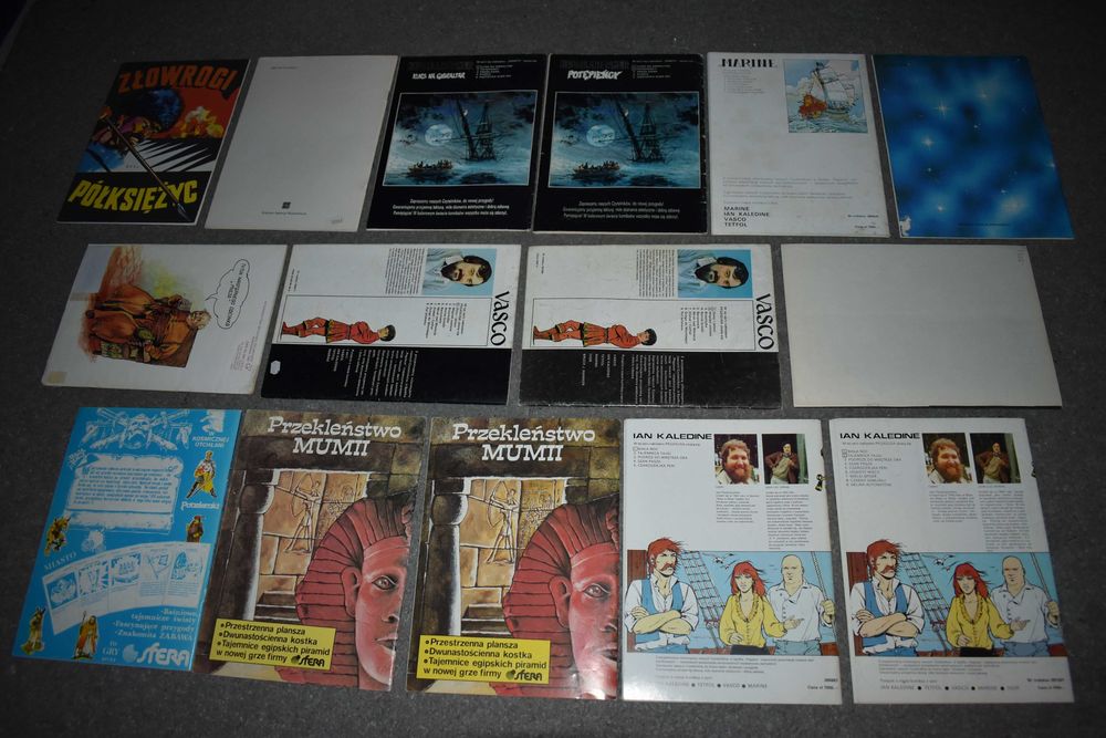 Komiksy lata 90 Vasco Thorgal Wirus Hawker Aria Ian Polowanie 23szt