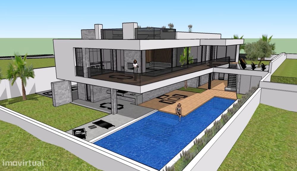 Vende-Se Luxuosa Moradia Em Construção Com Piscina E Vista Para O Mar