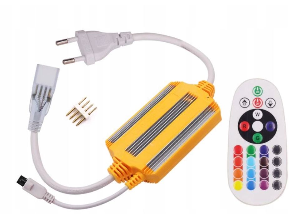 TAŚMA LED RGB 230 V na metry Wodoodporna PILOT