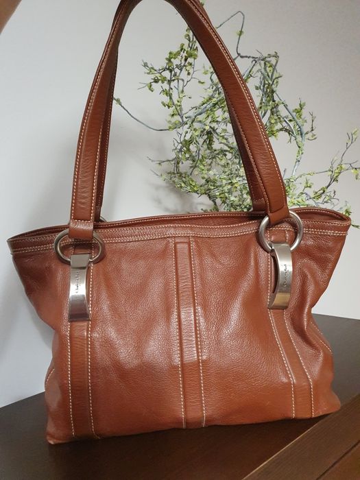 Charlotte Reid London duże skórzana torba A4