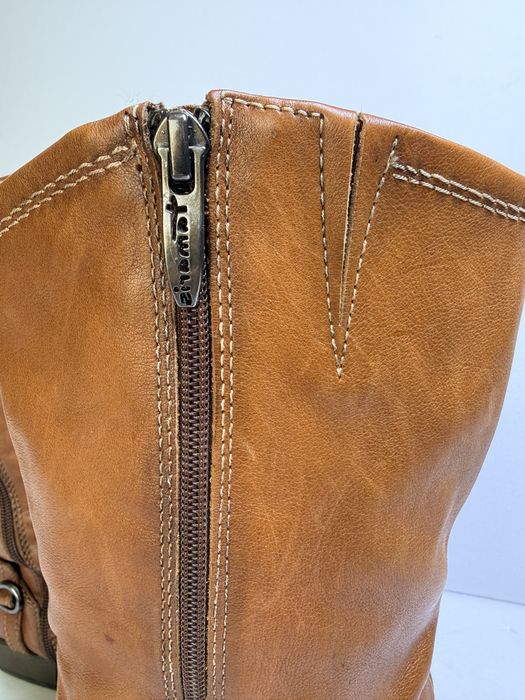 Kozaki skórzane Tamaris klasyczne casual z klamrą r 40