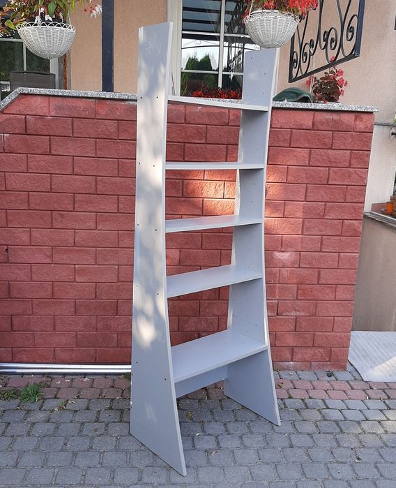 Półki na książki regał na książki szary regały popielate x4 WYSYŁKA