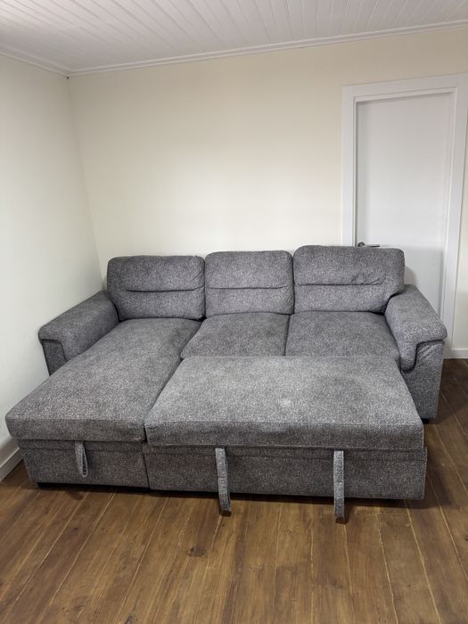 Sofá Retrátil com Baú - Pouco Uso e em Perfeito Estado