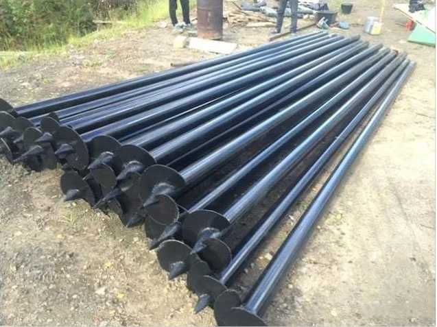 Сваї гвинтові, геошуруп, палі, сваи винтовые, монтаж, фундамент