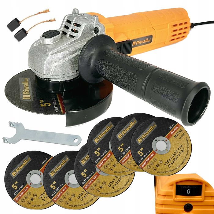 Szlifierka KĄTOWA Riwall Diax Kątówka 125MM 6x TARCZA Pro 2000W