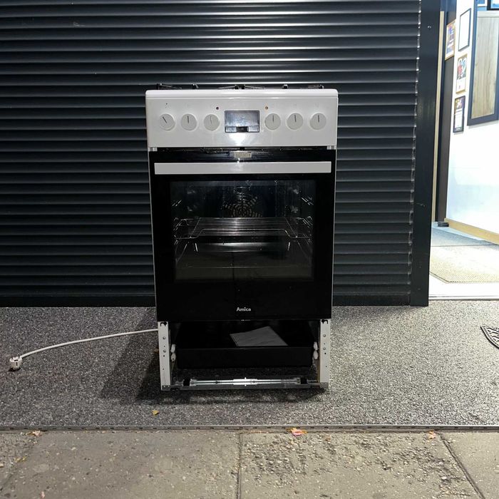 Kuchnia Gazowo-Elektryczna | Amica 5022GE3.33ZpTaF(W) | Szerokość 50cm | Termoobieg | Grill