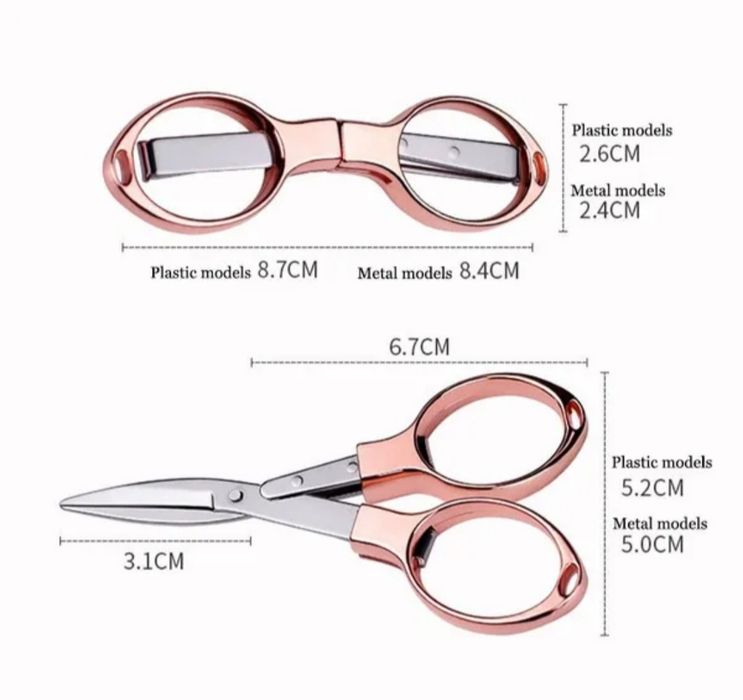 Folding safety-scissors, składane mini-nożyczki bezpieczeństwa