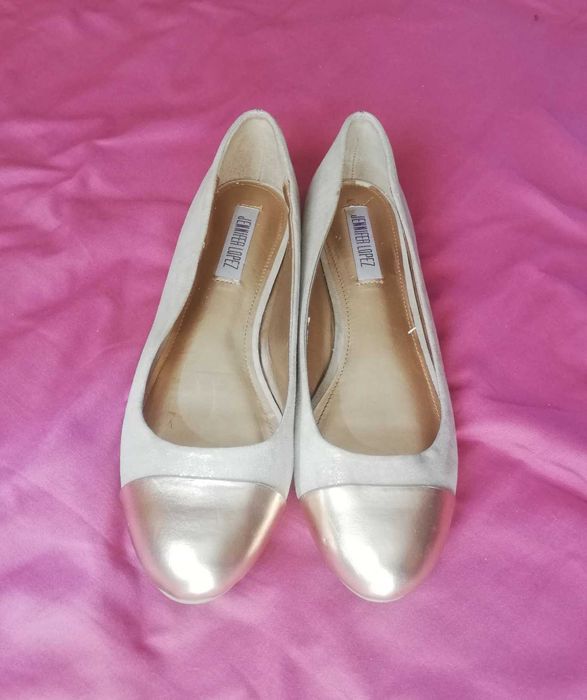 baleriny eleganckie Jenifer Lopez 39 /40 beżowo-złote