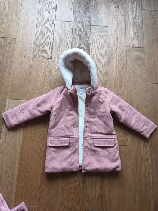 Kurtka płaszczyk z milutkim futerkiem