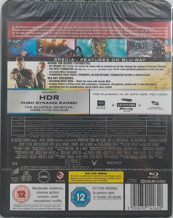 Продам 4K Ultra HD Blu-ray "Терминатор: Да придёт спаситель" (2BD)