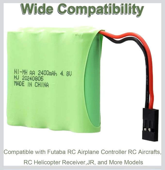 Akumulator RC NiMH 2 szt. 4,8 V 2400 mAh ze złączami Hitec/SM 2P