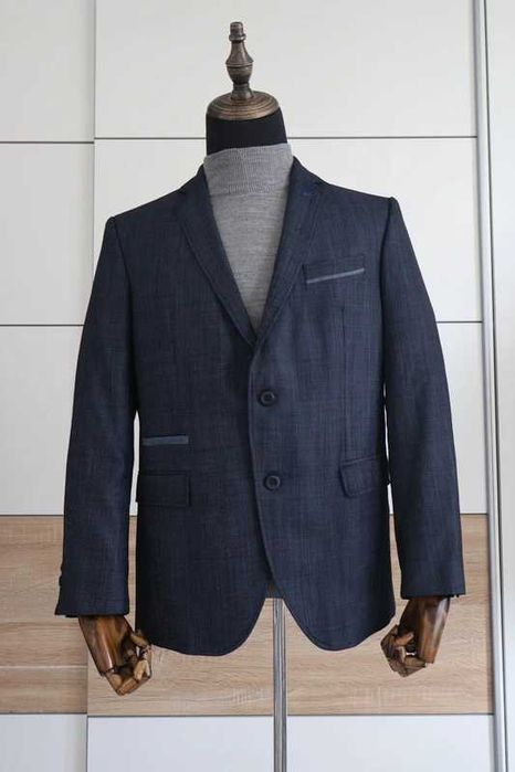 Marynarka męska Pierre Cardin granatowa wełna dziewicza granatowa XL