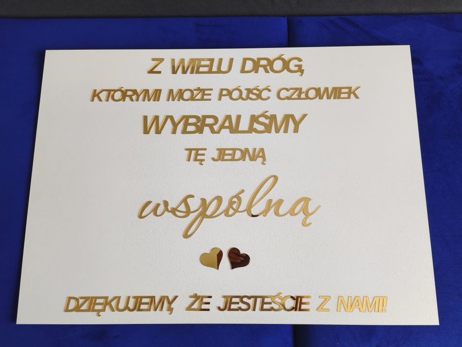 Tablica powitalna wesele ślub