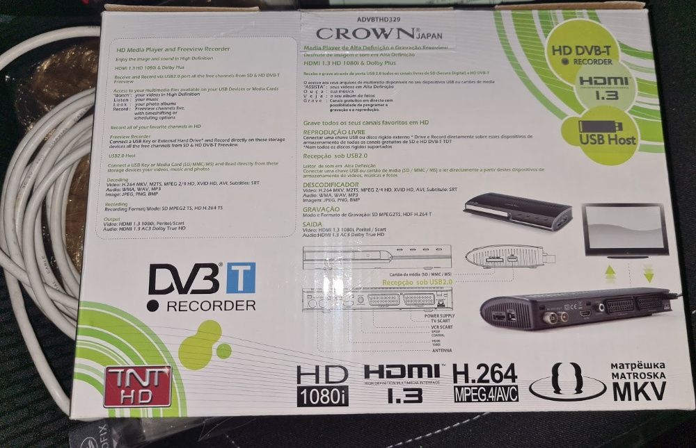 Media Player HD e Gravação - Crown