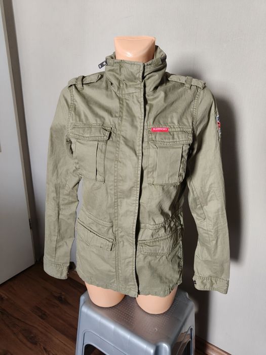 Superdry Military XXS kurtka damska przejściowa jasny khaki