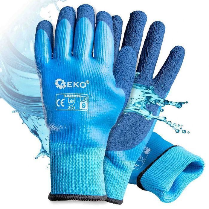 Rękawice robocze wodoodporne ocieplane rozmiar 9 jersey–lateks