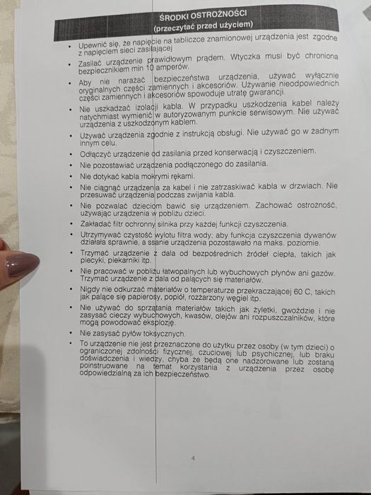 Odkurzacz piorący i czyszczący