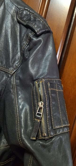 Кожаная куртка пилот