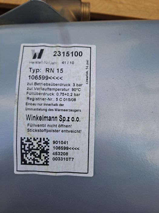 Naczynie pieca Vaillant.