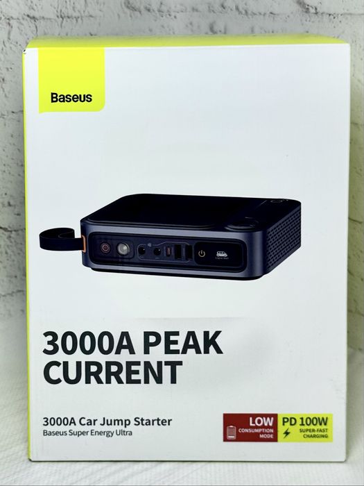 Пусковое Бустер Baseus Super Energy Ultra Jump Starter 26800mAh 3000A