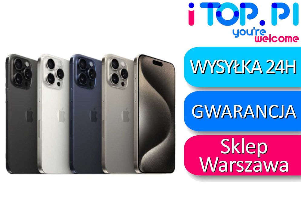 iPhone 15 Pro Max 256GB eSIM BATERIA 100% Sklep iTop Muranów Lokal 32