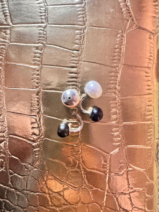 Сережки срібло перли