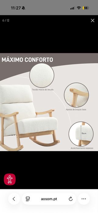 Poltrona baloiço amamentação