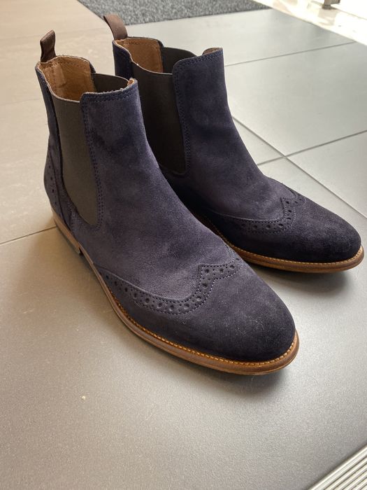 Botas de pele Azul
