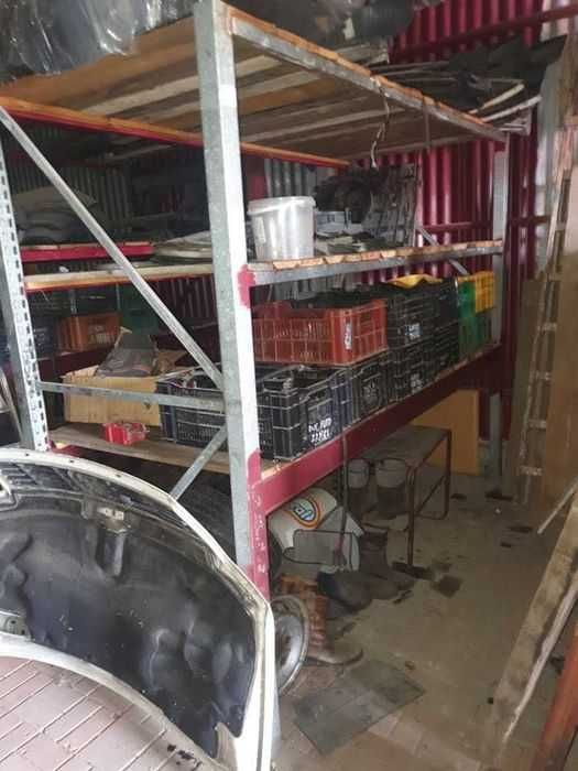 solidne 3 regały metalowe na ciężkie żeczy wym 280 dł 225wys 115