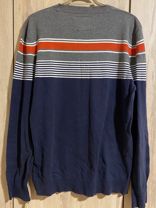 QS Dress yourself XL męski granatowy szary męska bluzka 100% bawełna V