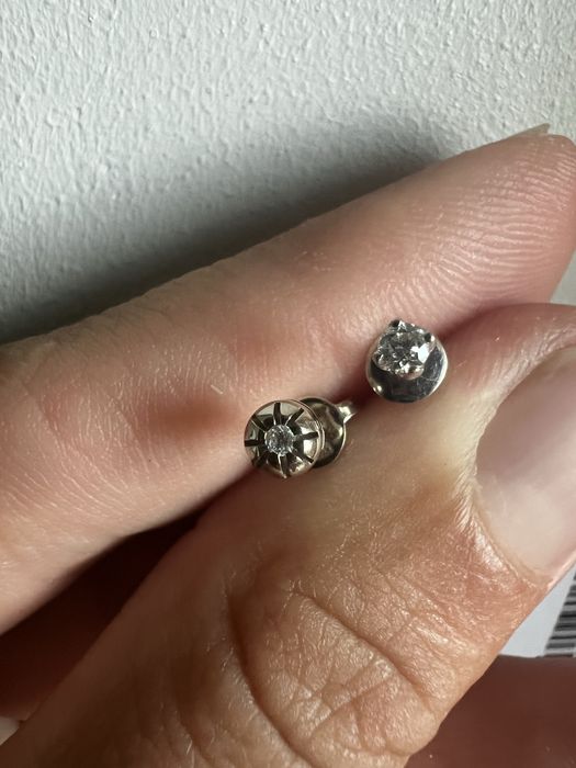 Моно серьга с бриллиантами