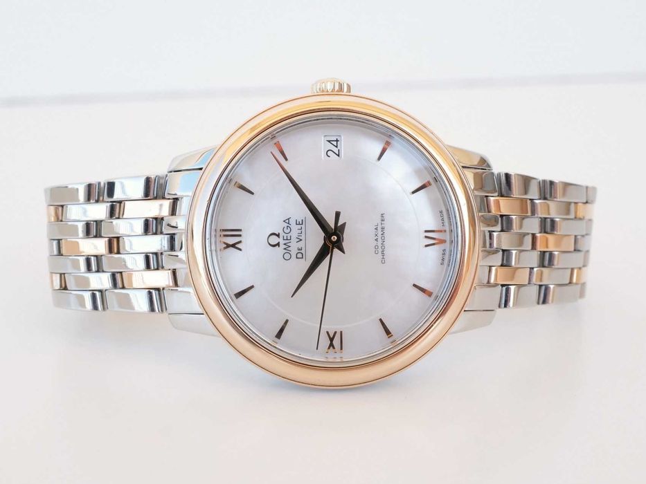 Omega De Ville Prestige MoP Dial 18K Rose Gold Steel Automatic 33
