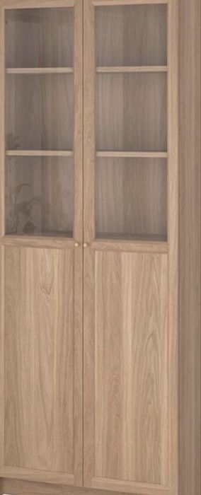 estante billy betula com portas oxenberg vidro e chapa betula