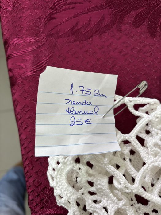 Toalha em renda manual 1.75cm