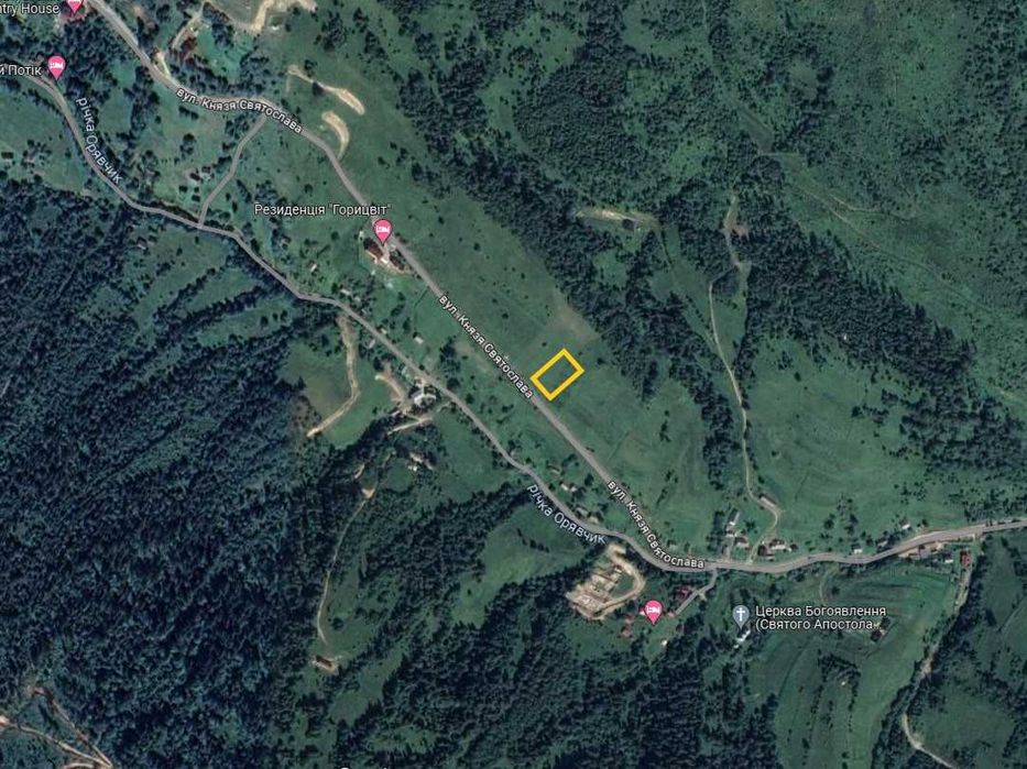 Продаж земельна ділянка 20.30 сот. вул. Князя Святослава с. Орявчик