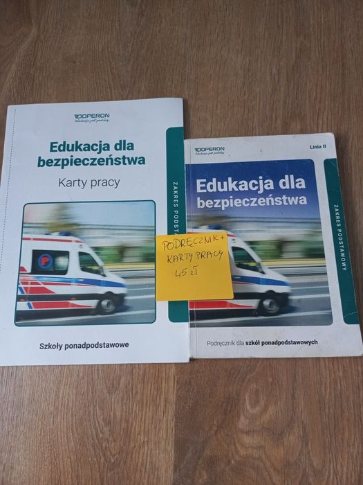 Podręcznik i karty pracy z edukacjii dla bezpieczeństwa klasa 1
