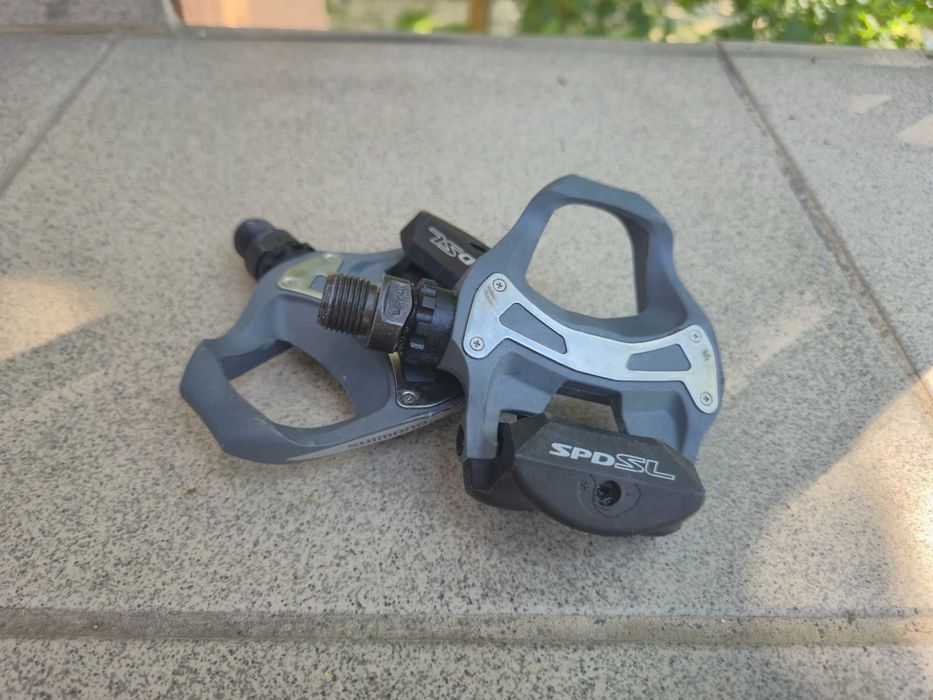 Pedały zatrzaskowe do roweru szosowego - SHIMANO SPD-SL PD-R550 - kolor szary - bardzo dobry stan - Łódź