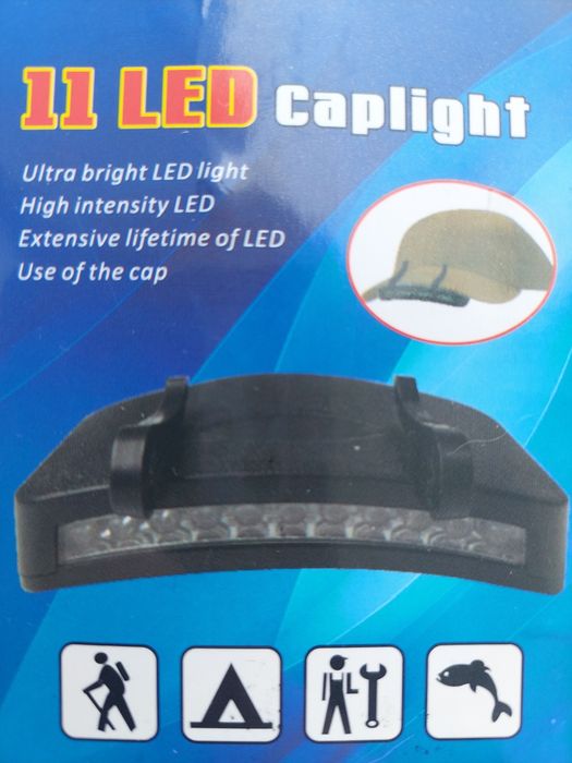 Фонарик на кепку, лед освітлення, налобний