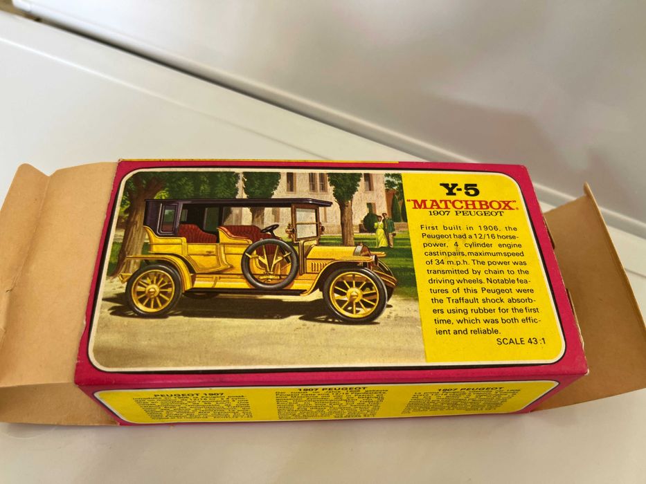 Matchbox Y-5 Models of Yesteryear  Peugeot 1907 - Original Pack. RARO