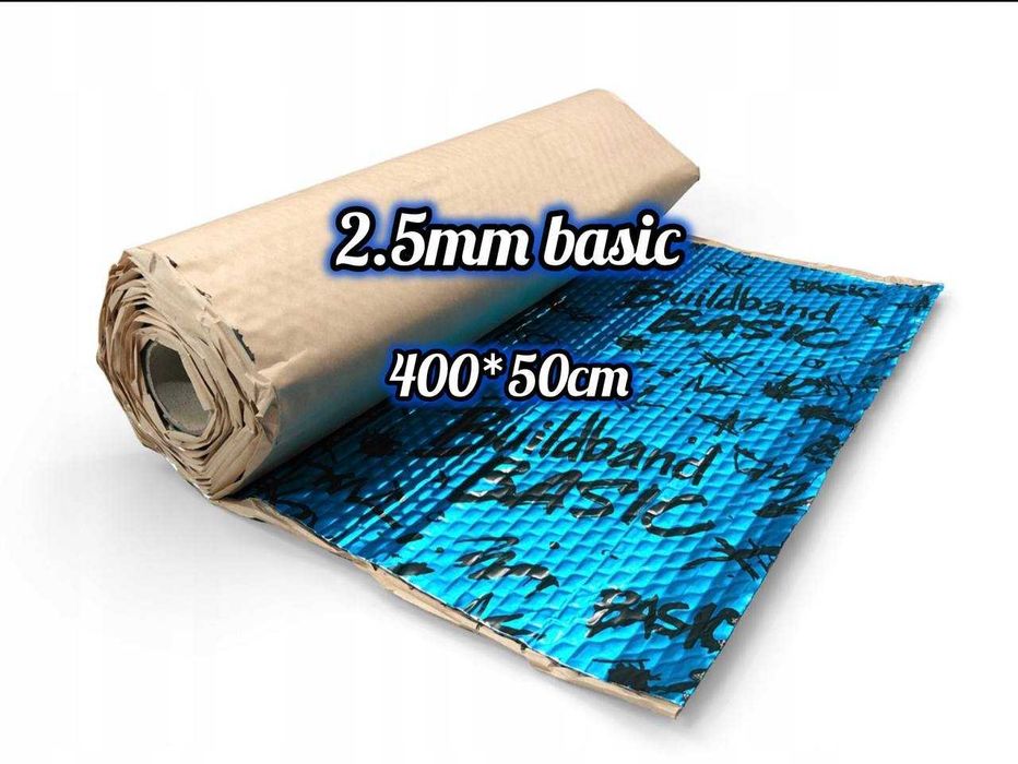 MATA WYGŁUSZAJĄCA BUTYLOWA BuildBand BASIC 2,5 mm – 1 rolka (400×50 cm)