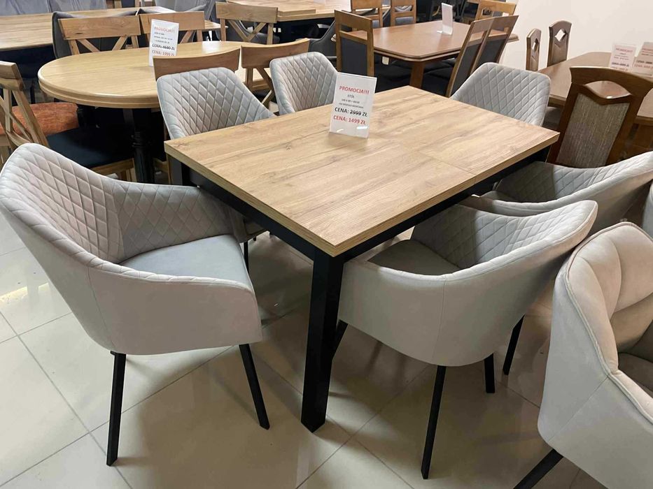 (172WN) Stół rozkładany + 6 krzeseł, wyprzedaż 1499 zł