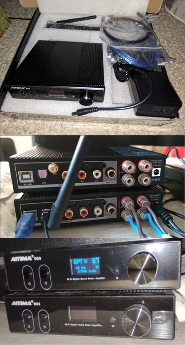 ЦАП Bluetooth/optic/usb підсилювач "AIYIMA D03" HiFi DIY 2,1 150Wx2 + Блок живлення 216W-36V6A
