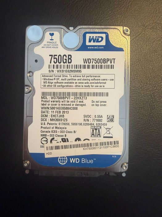 HDD WD 750GB SATA 2,5"