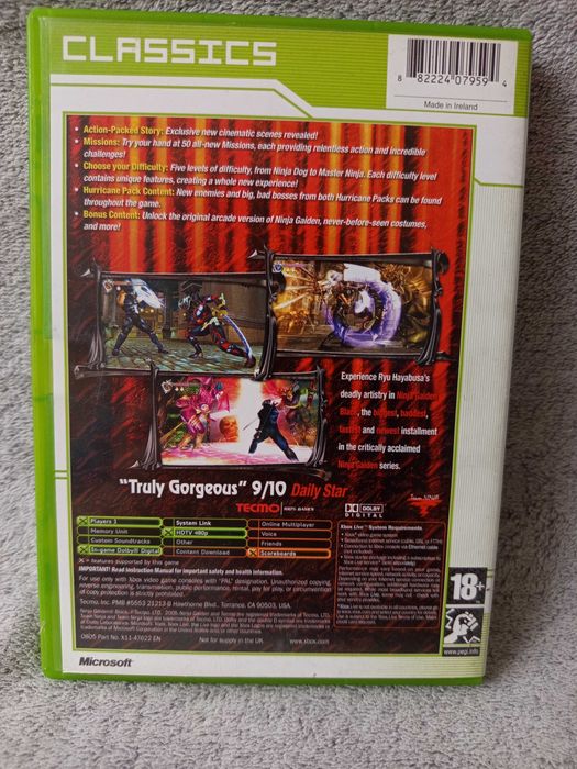 Ninja Gaiden Black Xbox Classic 3xENG