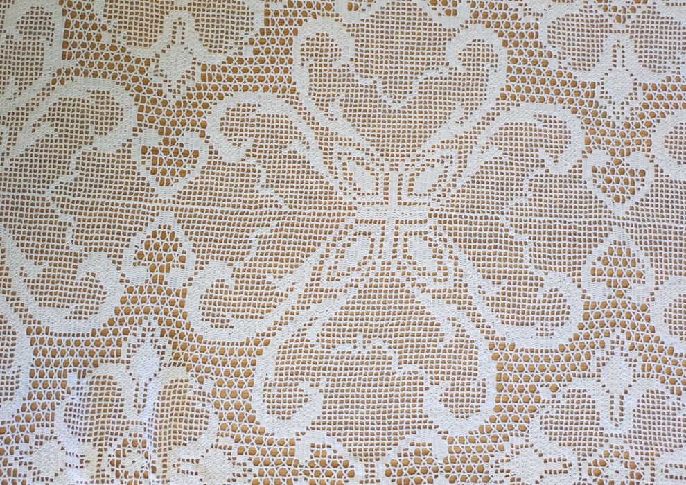 Toalha de mesa de renda trabalho manual