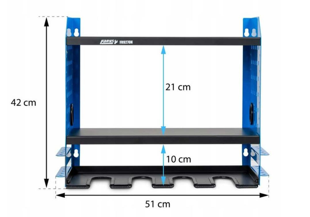 Металева полиця для електро інструментів, шуруповерта, гайкокрута