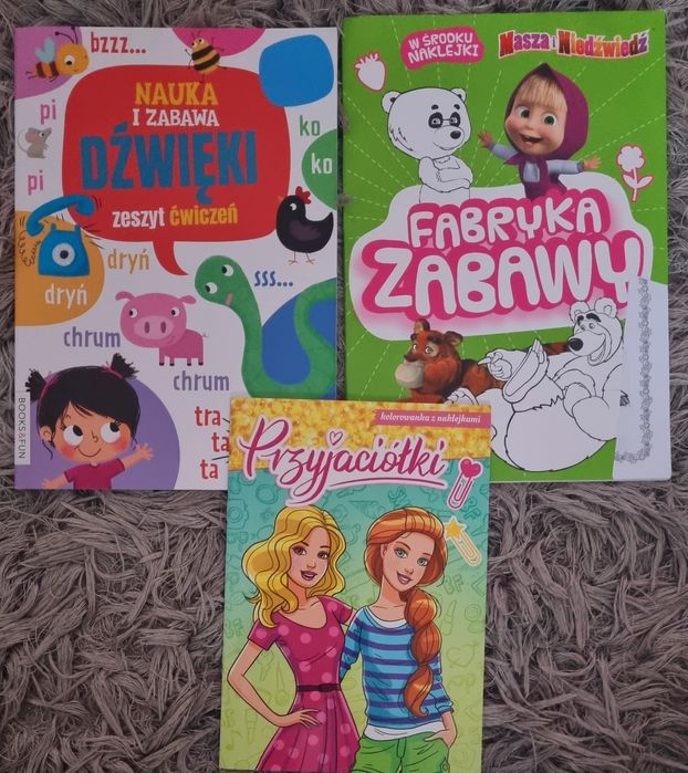 Kolorowanki dla dziewczynki książka z zadaniami Nasza i Niedźwiedź